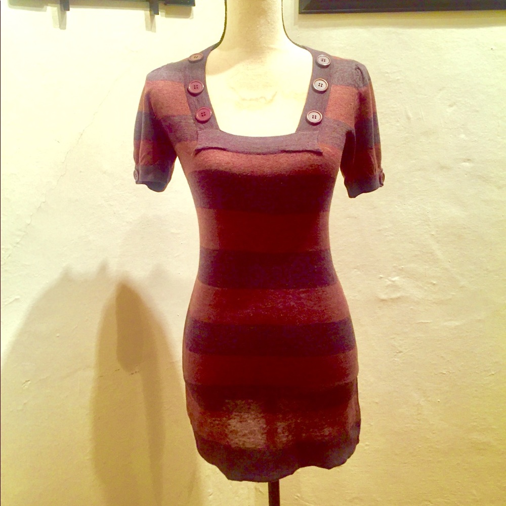 Brown & Gray vintage style dress